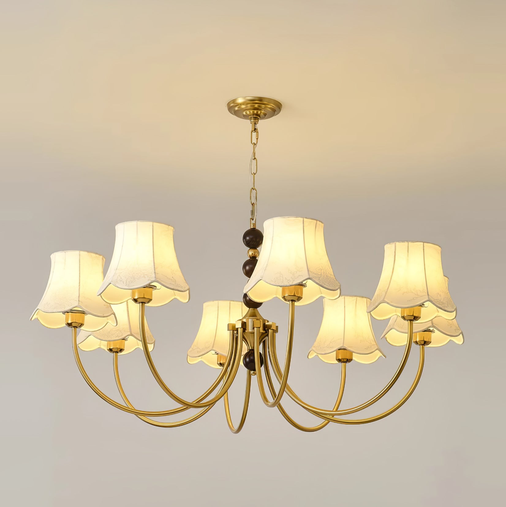 Orchid Chandelier Fabric Golden-Neutral Decor