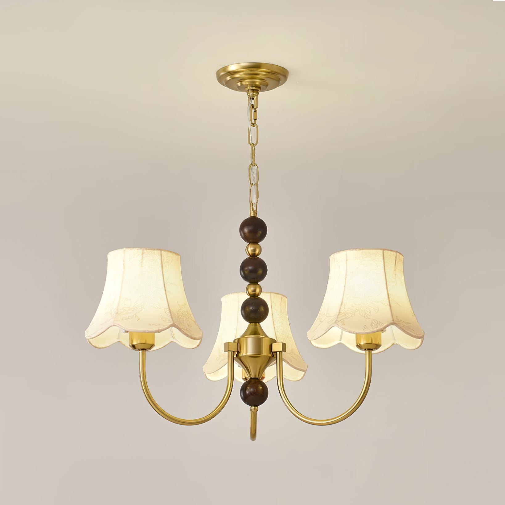 Orchid Chandelier Fabric Golden-Neutral Decor