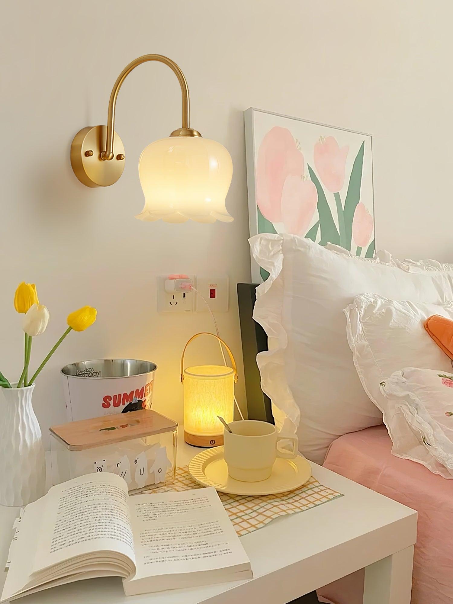 Avcarora Premium Nordic Art Brass Glass Wall Lamp-Neutral Decor