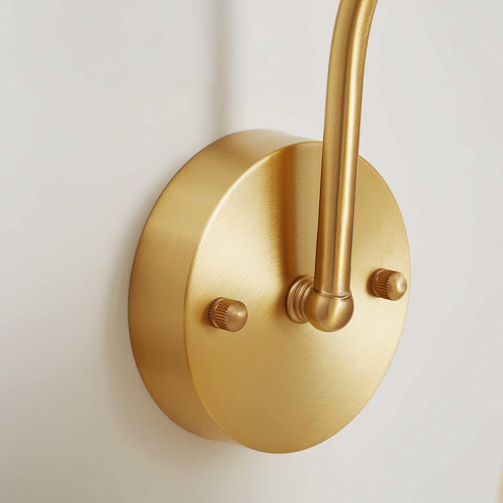 Avcarora Premium Nordic Art Brass Glass Wall Lamp-Neutral Decor