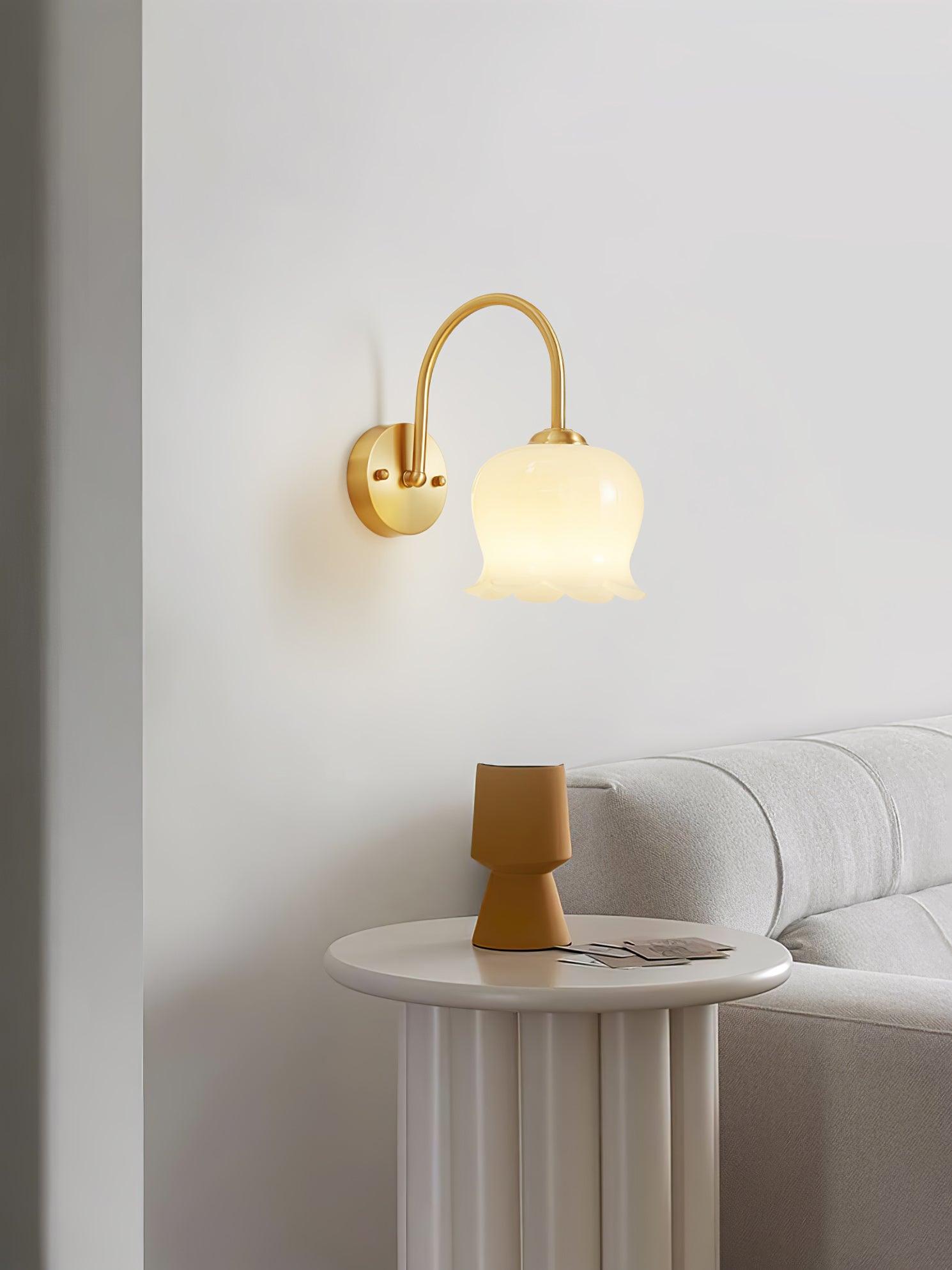 Avcarora Premium Nordic Art Brass Glass Wall Lamp-Neutral Decor