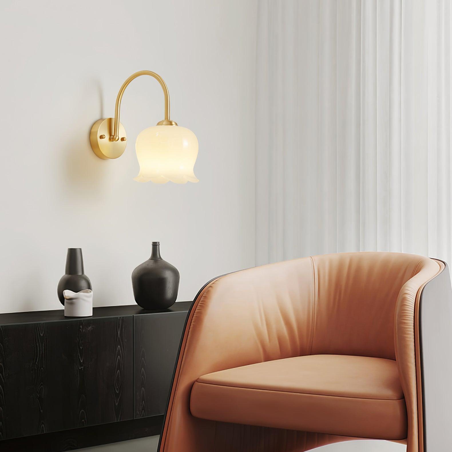 Avcarora Premium Nordic Art Brass Glass Wall Lamp-Neutral Decor
