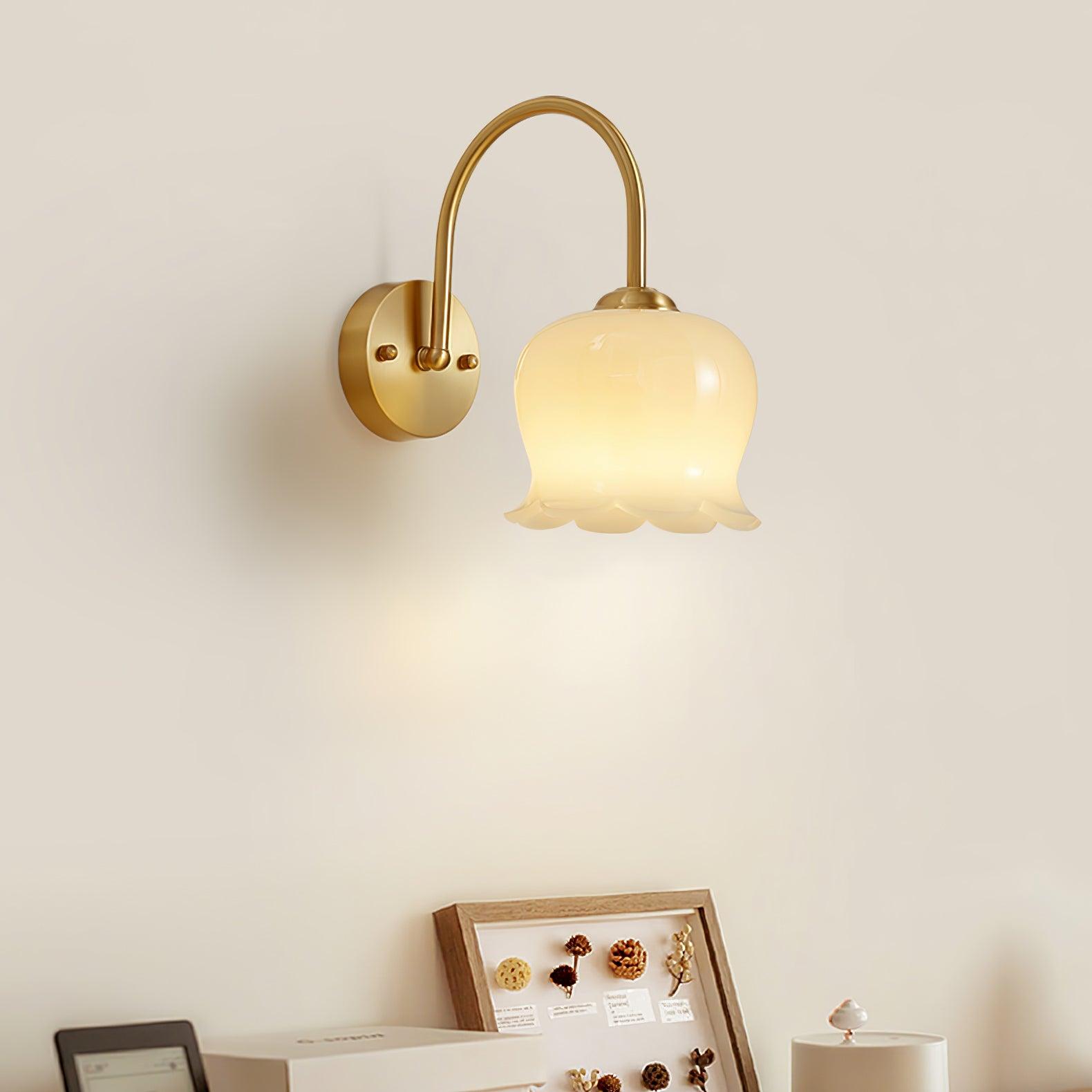 Avcarora Premium Nordic Art Brass Glass Wall Lamp-Neutral Decor
