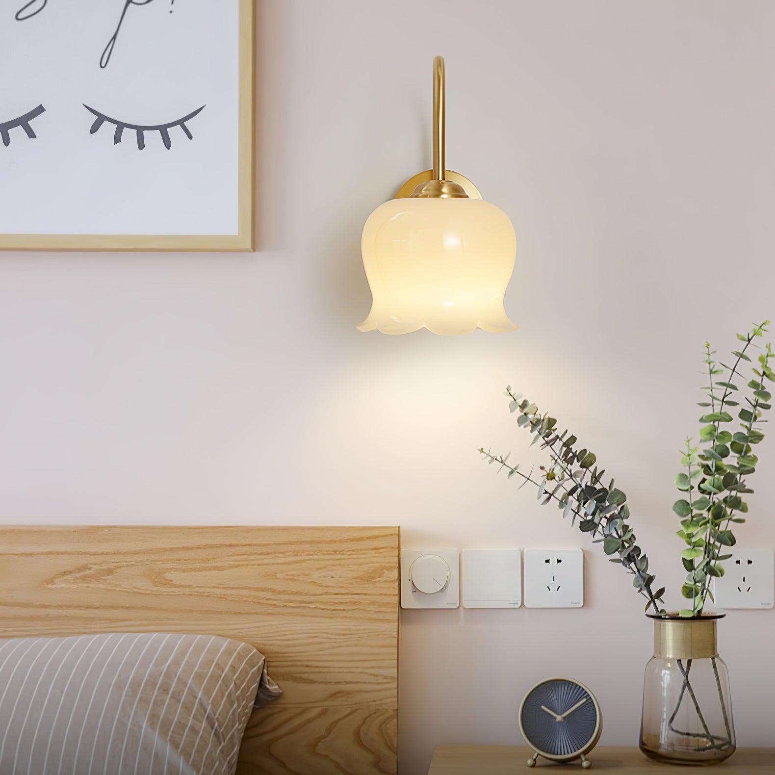 Avcarora Premium Nordic Art Brass Glass Wall Lamp-Neutral Decor