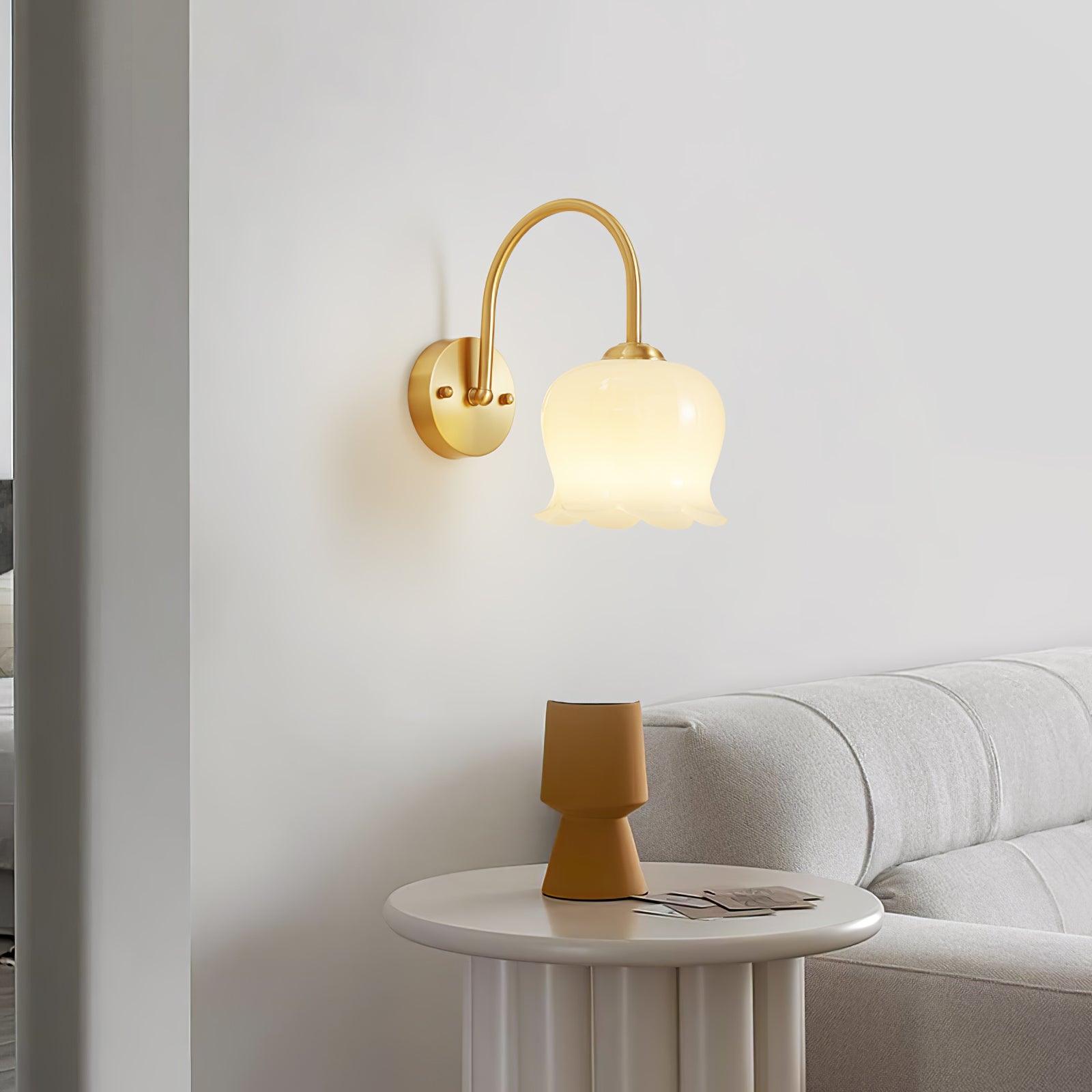 Avcarora Premium Nordic Art Brass Glass Wall Lamp-Neutral Decor