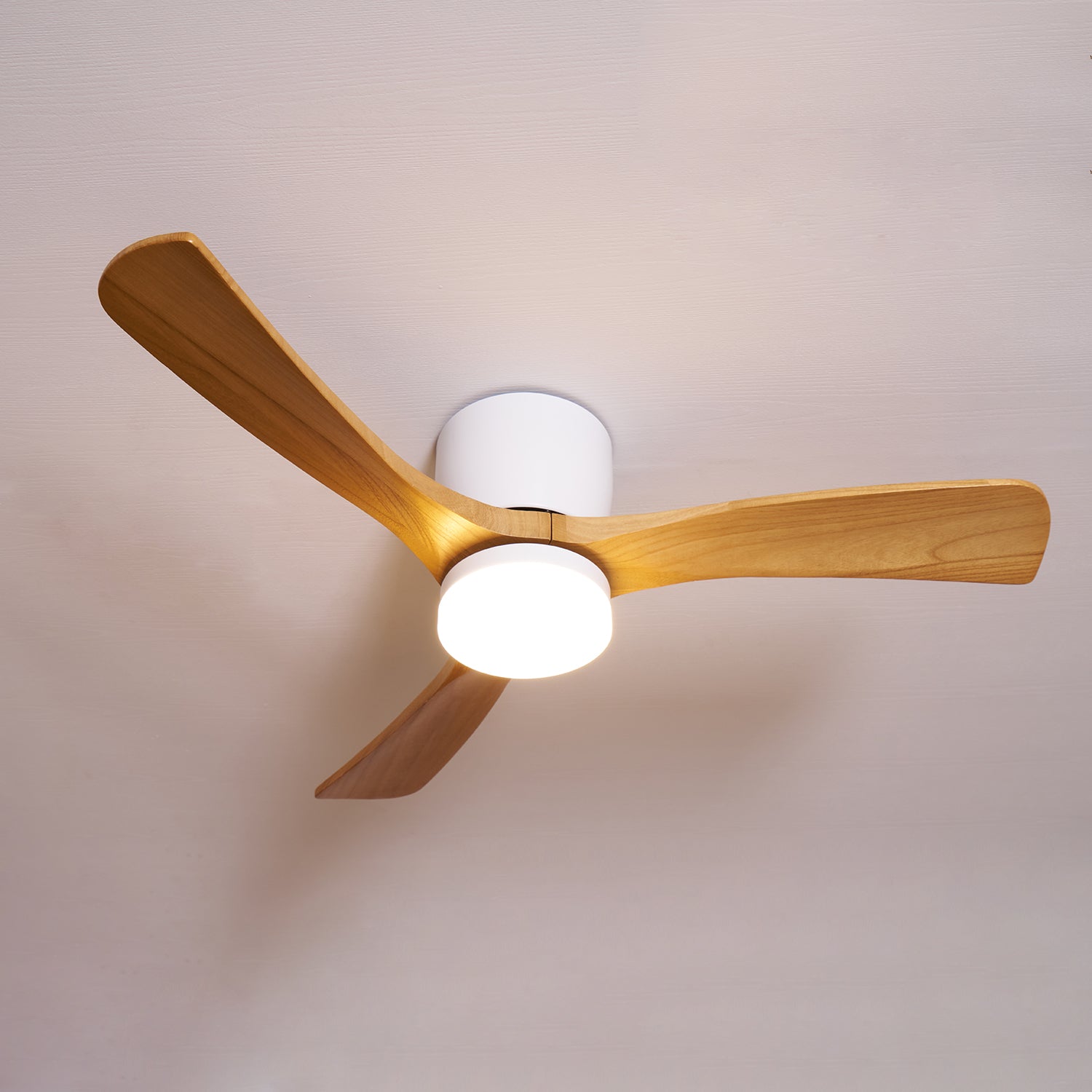 Nordic Wooden Ceiling Fan Light-Neutral Decor