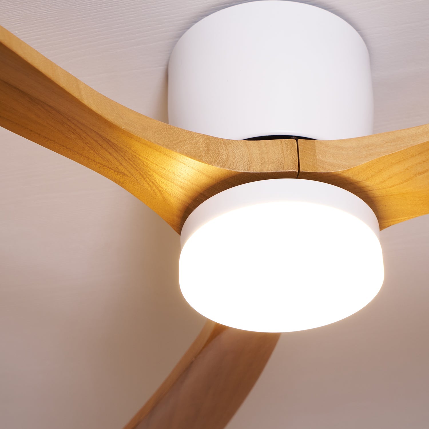 Elena Modern Wood Ceiling Fan Light-Neutral Decor
