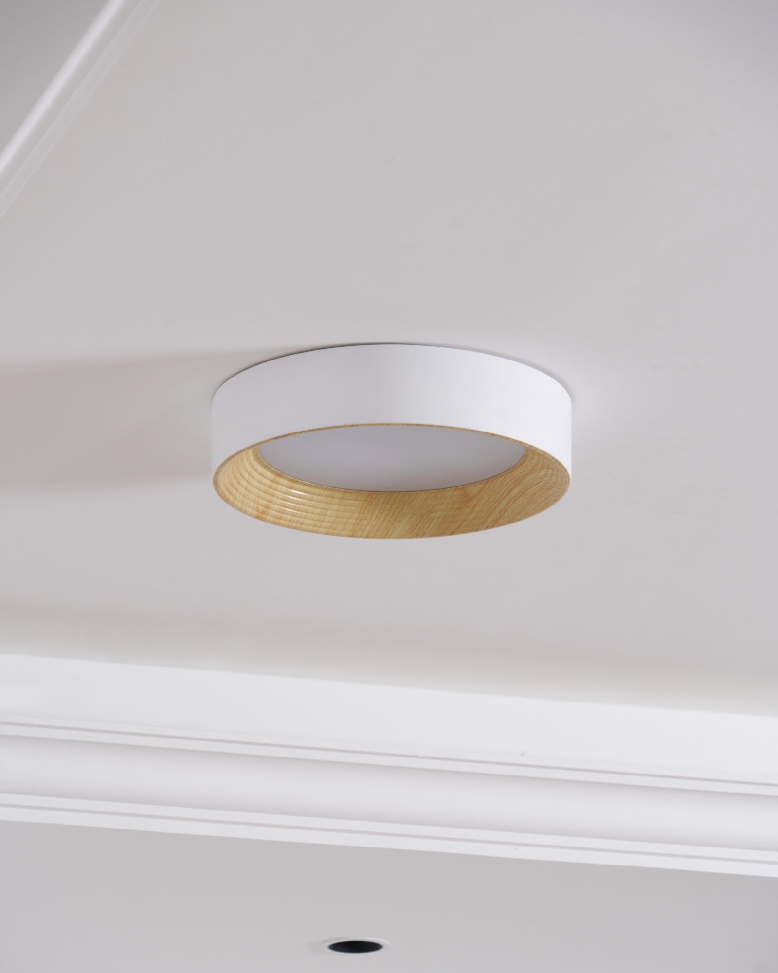 Veveny Ceiling Lamp Wood Ring Minimalist Adjustable-Neutral Decor
