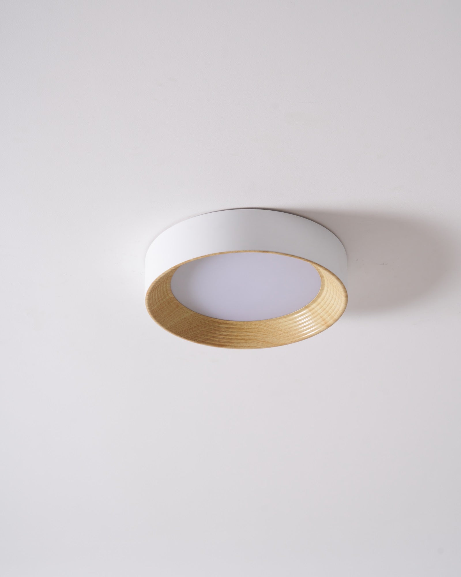 Veveny Ceiling Lamp Wood Ring Minimalist Adjustable-Neutral Decor