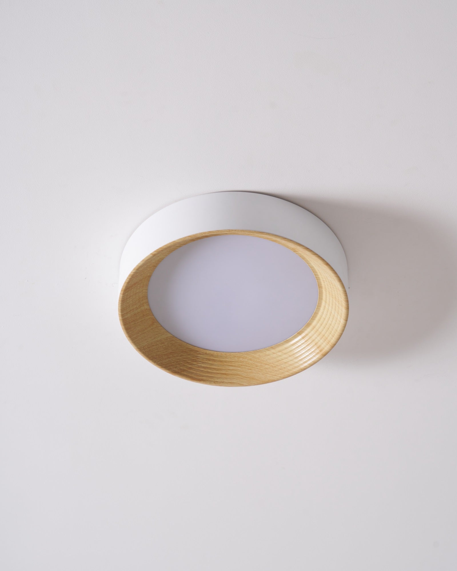 Veveny Ceiling Lamp Wood Ring Minimalist Adjustable-Neutral Decor