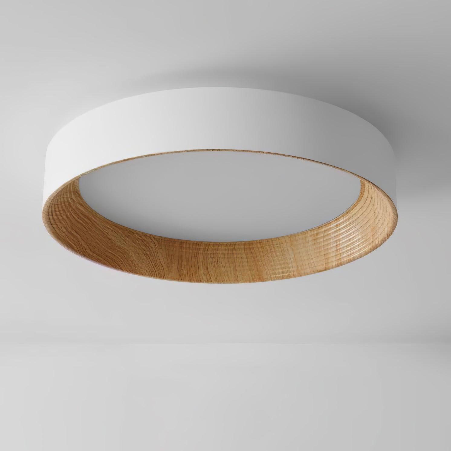 Veveny Ceiling Lamp Wood Ring Minimalist Adjustable-Neutral Decor