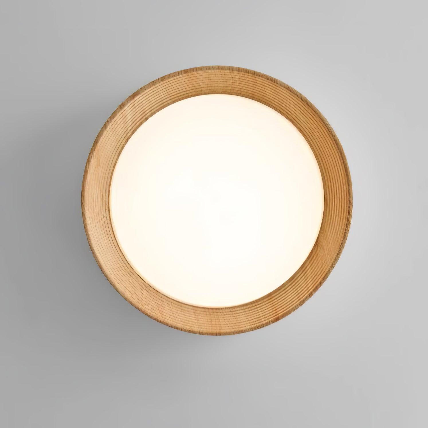 Veveny Ceiling Lamp Wood Ring Minimalist Adjustable-Neutral Decor