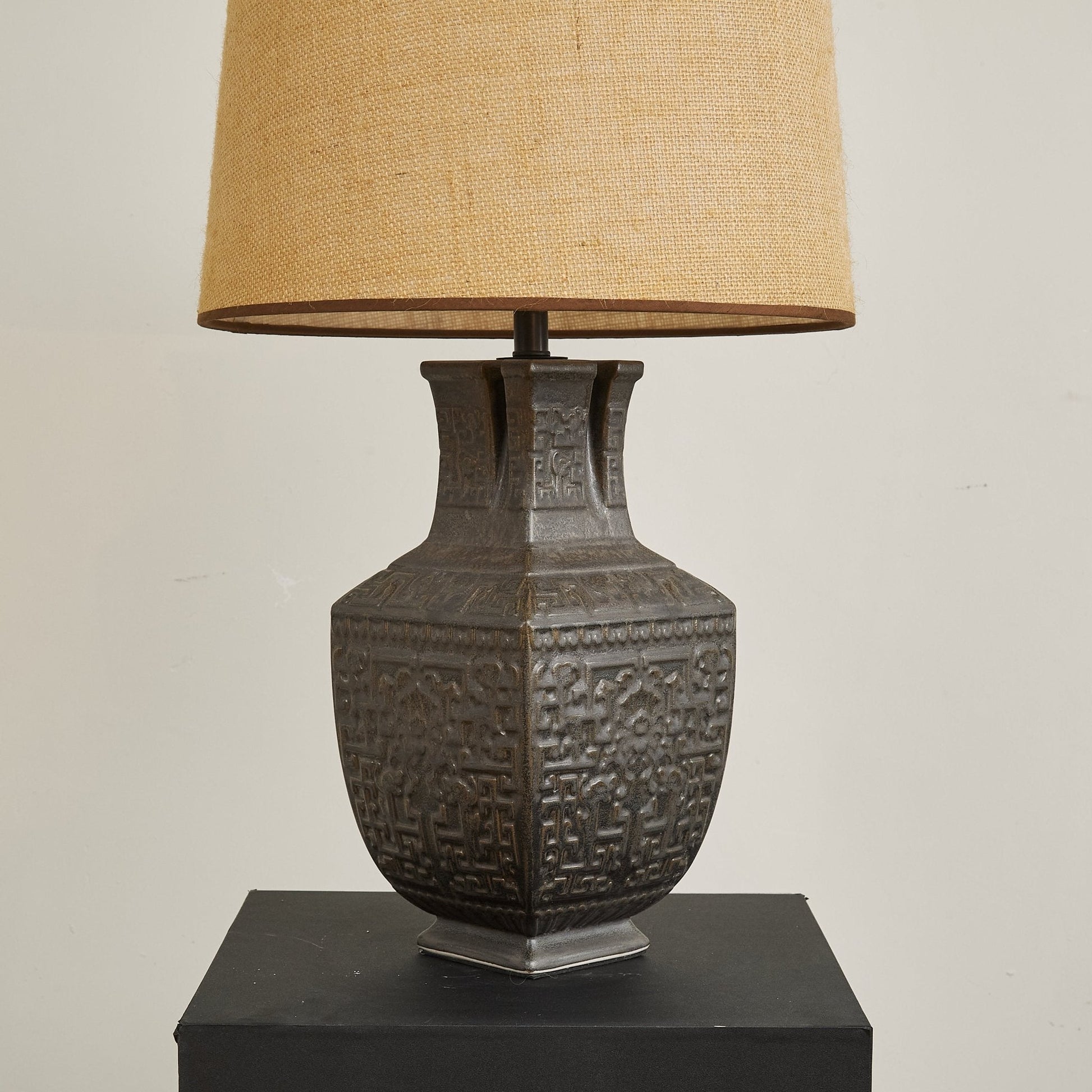 Echo Vintage Fabric Table Lamp-Neutral Decor