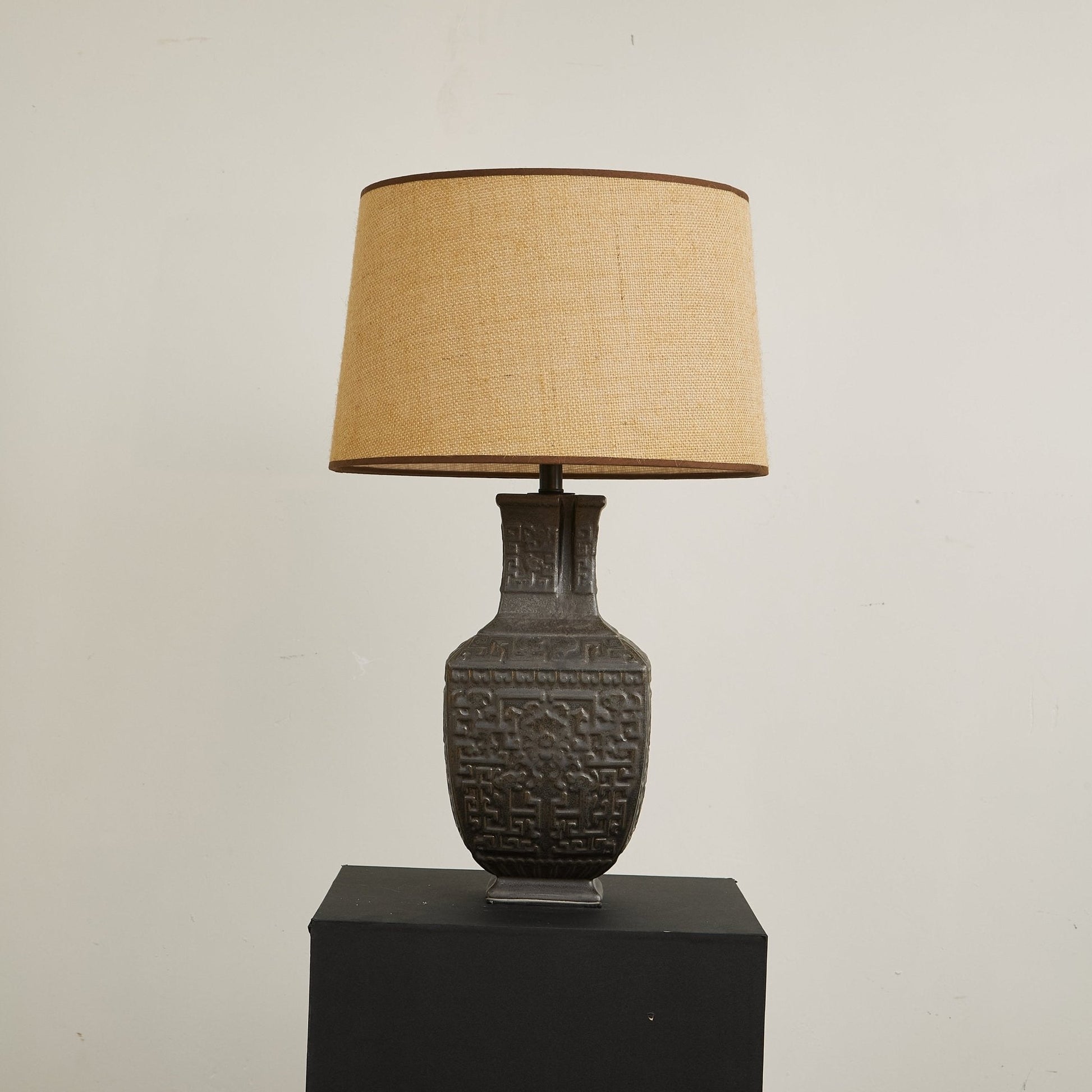 Echo Vintage Fabric Table Lamp-Neutral Decor