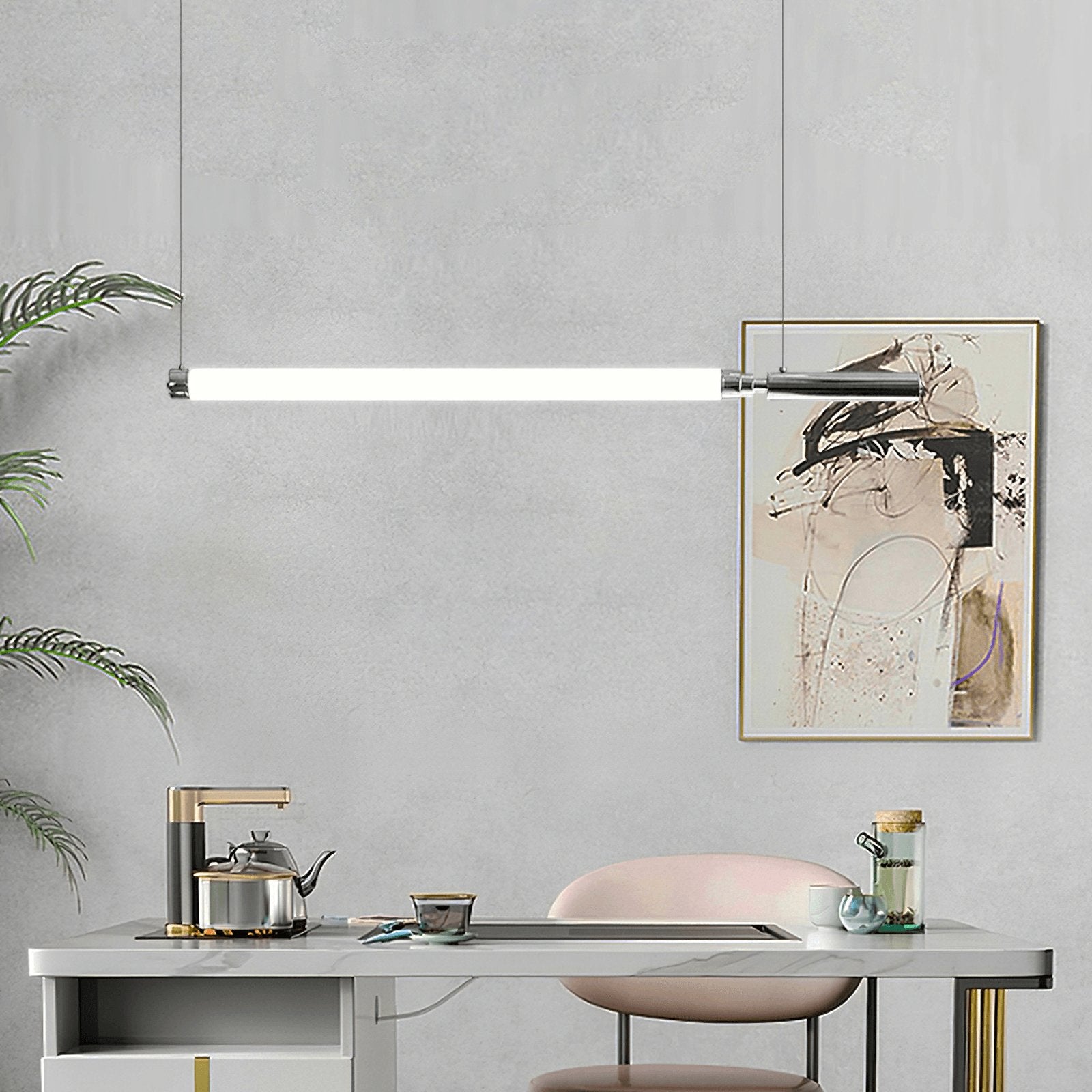 Ollaeos Modern Minimalist Glass Pendant Light-Neutral Decor