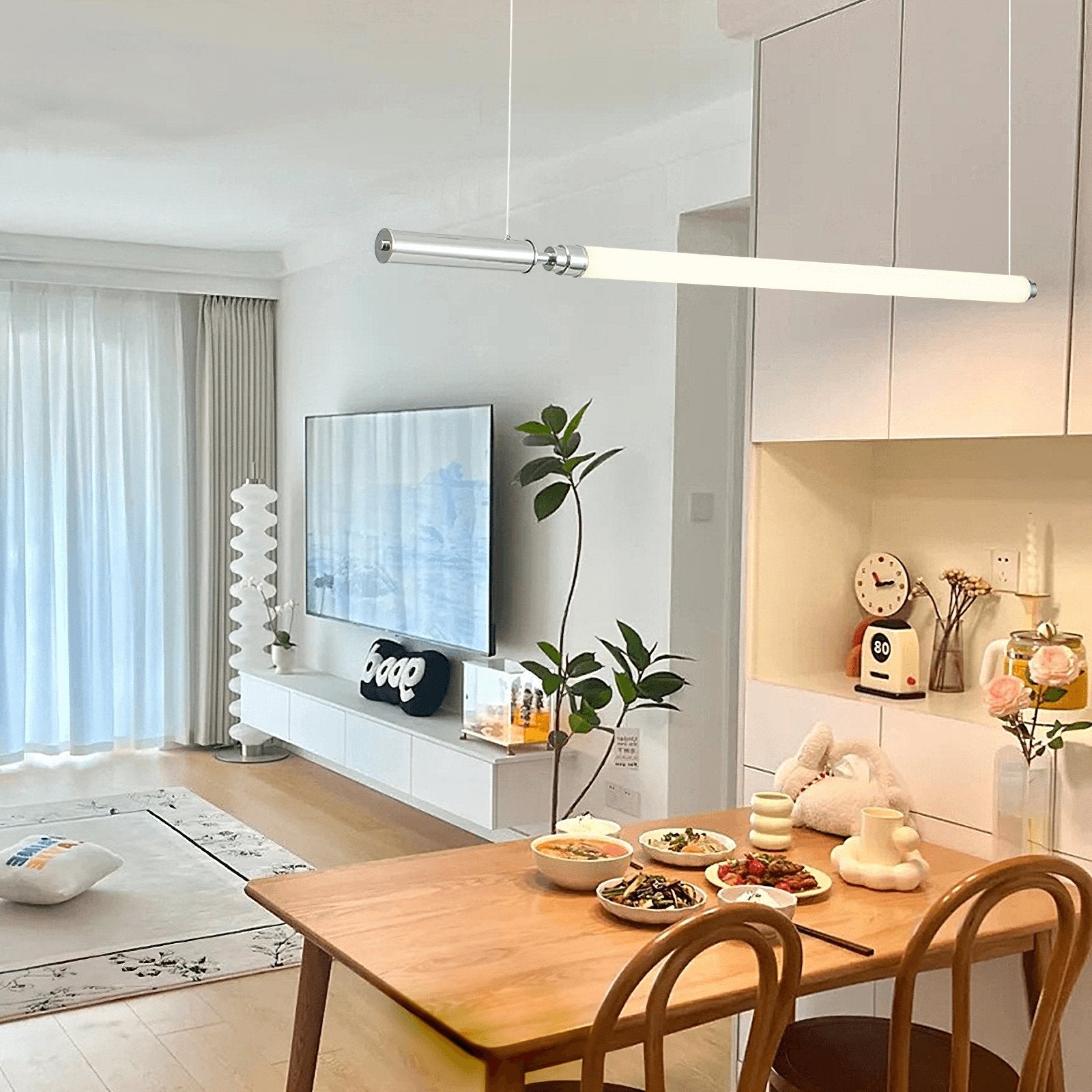 Ollaeos Modern Minimalist Glass Pendant Light-Neutral Decor