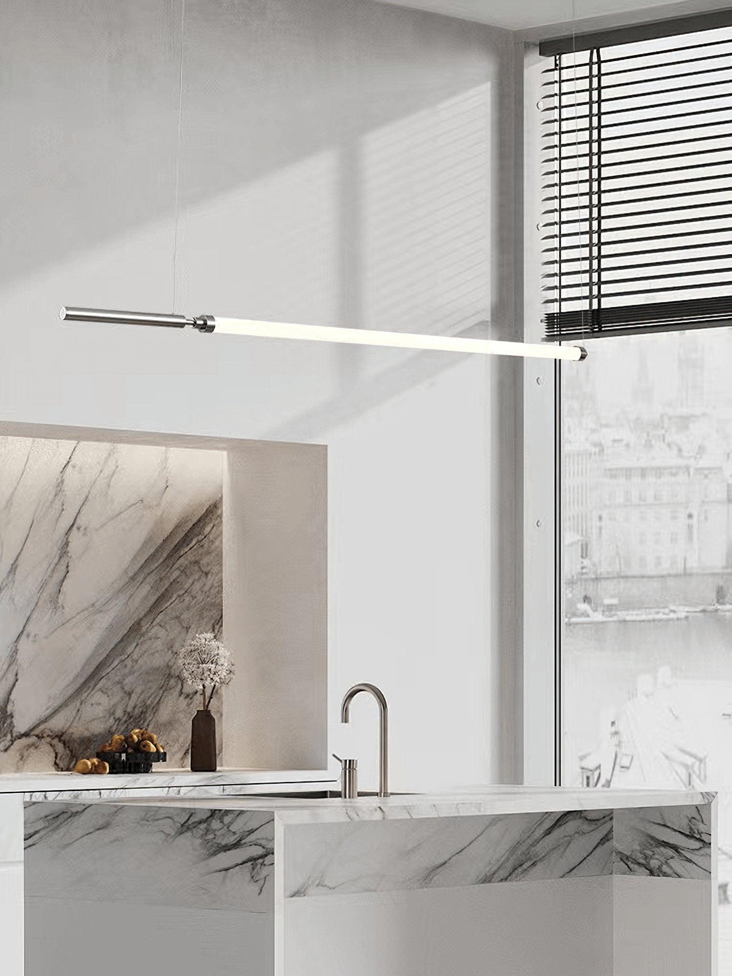 Ollaeos Modern Minimalist Glass Pendant Light-Neutral Decor