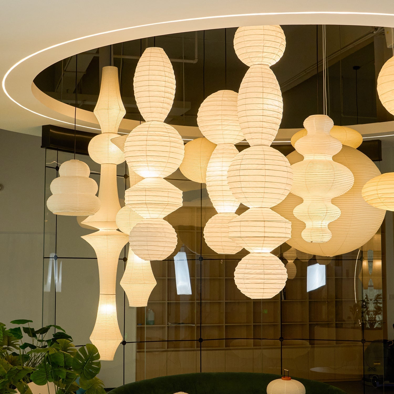 Elthayra Natural Series Bamboo Lantern Pendant Lamp-Neutral Decor