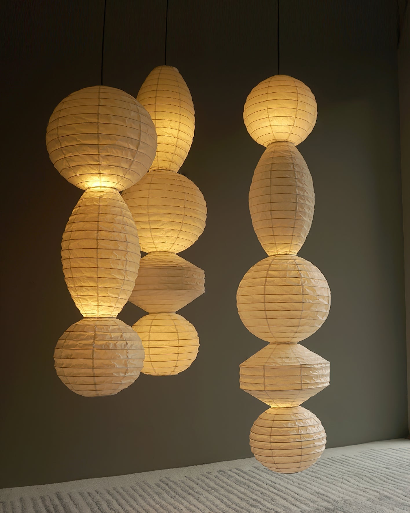 Elthayra Natural Series Bamboo Lantern Pendant Lamp-Neutral Decor