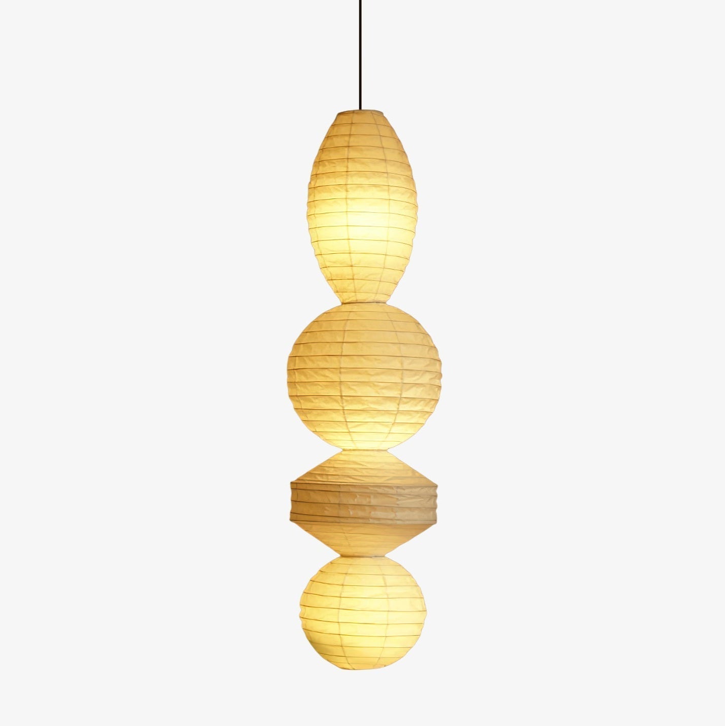 Elthayra Natural Series Bamboo Lantern Pendant Lamp-Neutral Decor
