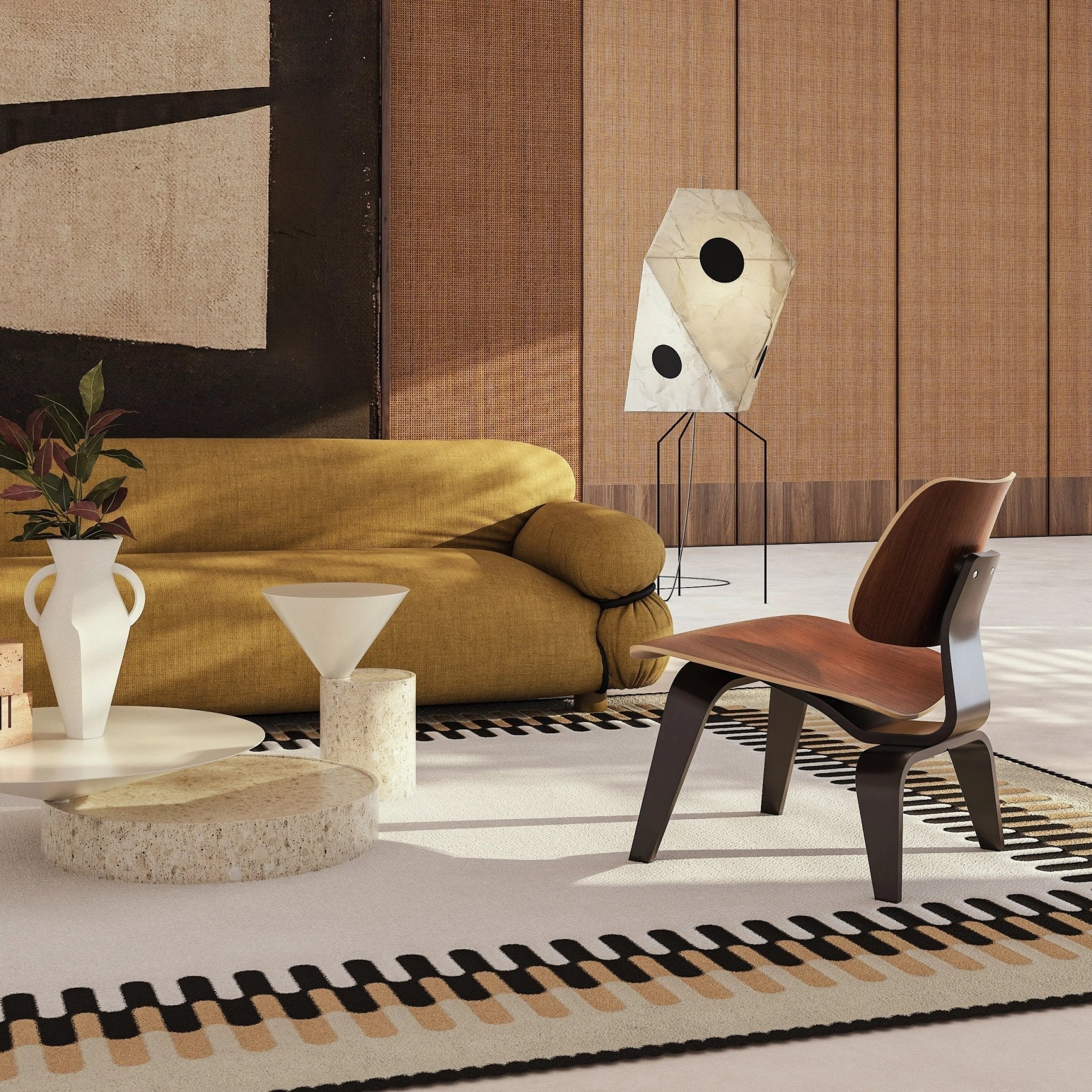 Sath Artistic Fabric Floor Lamp-Neutral Decor