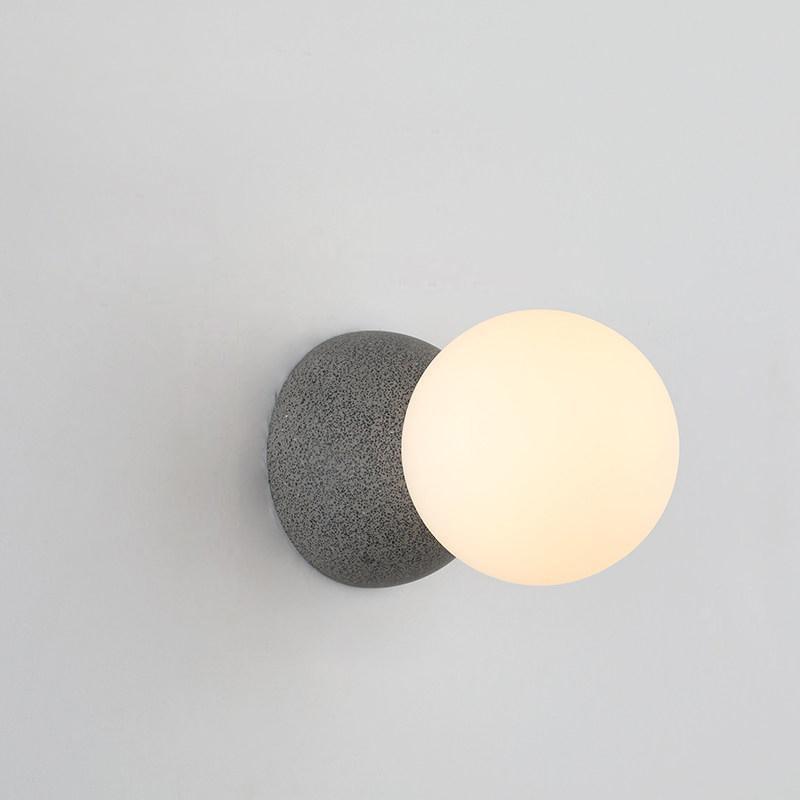 Lustra Wall Lamp Concrete Opal Glass-Neutral Decor