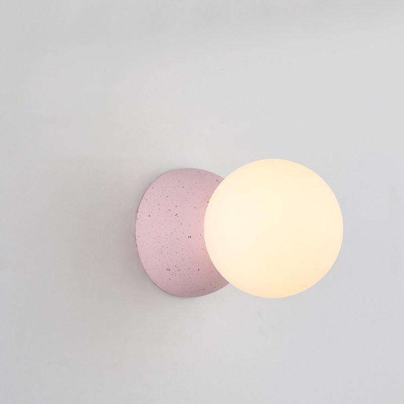Lustra Wall Lamp Concrete Opal Glass-Neutral Decor