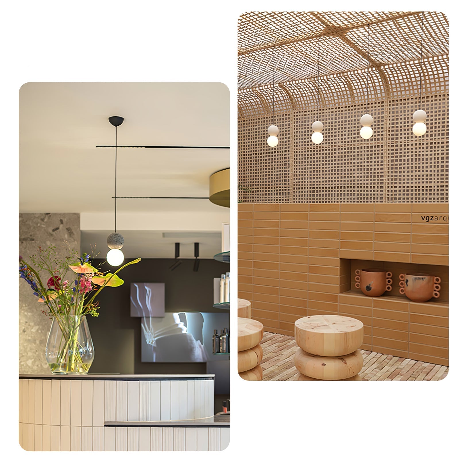 Joss Cement Minimalist Pendant Lamp-Neutral Decor