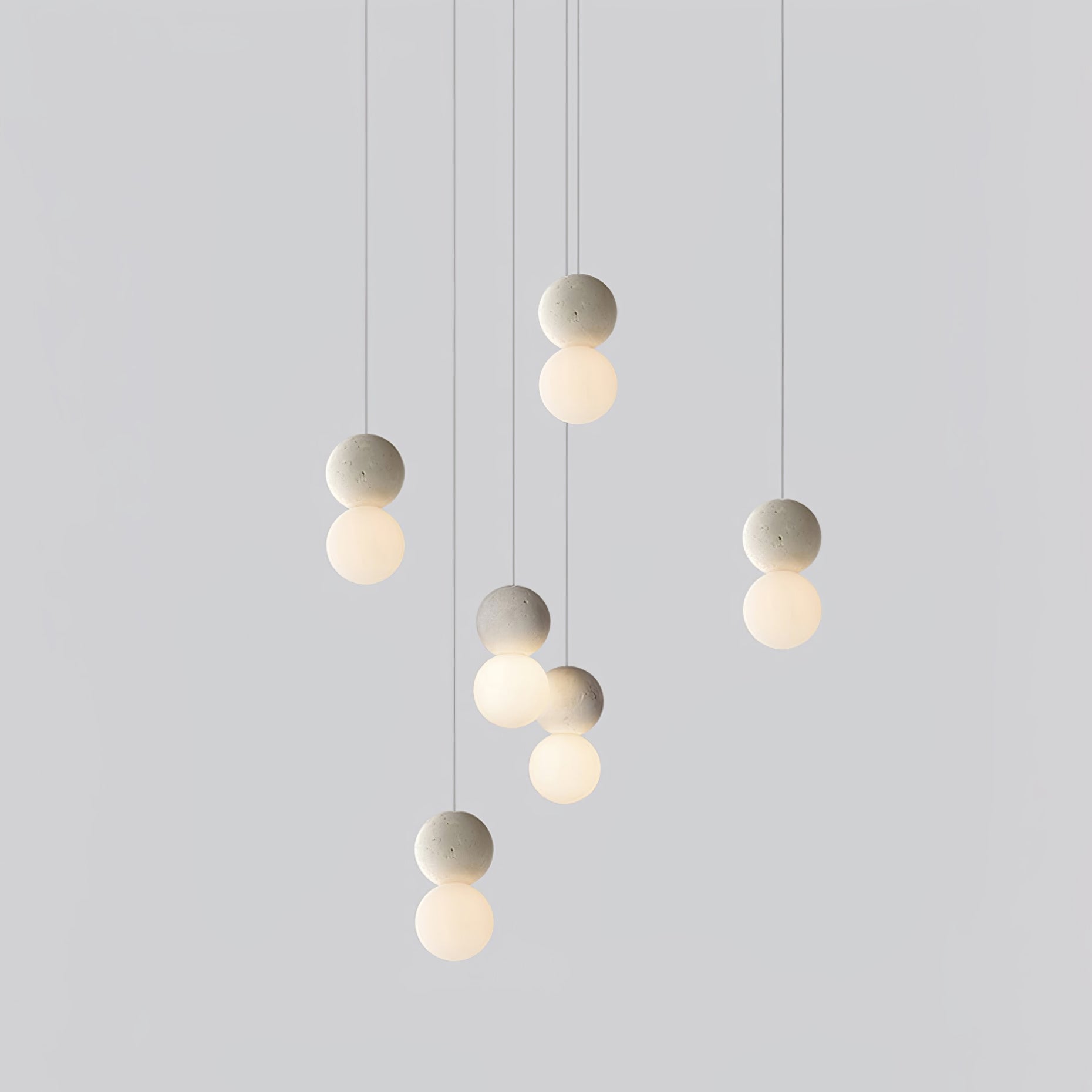 Joss Cement Minimalist Pendant Lamp-Neutral Decor