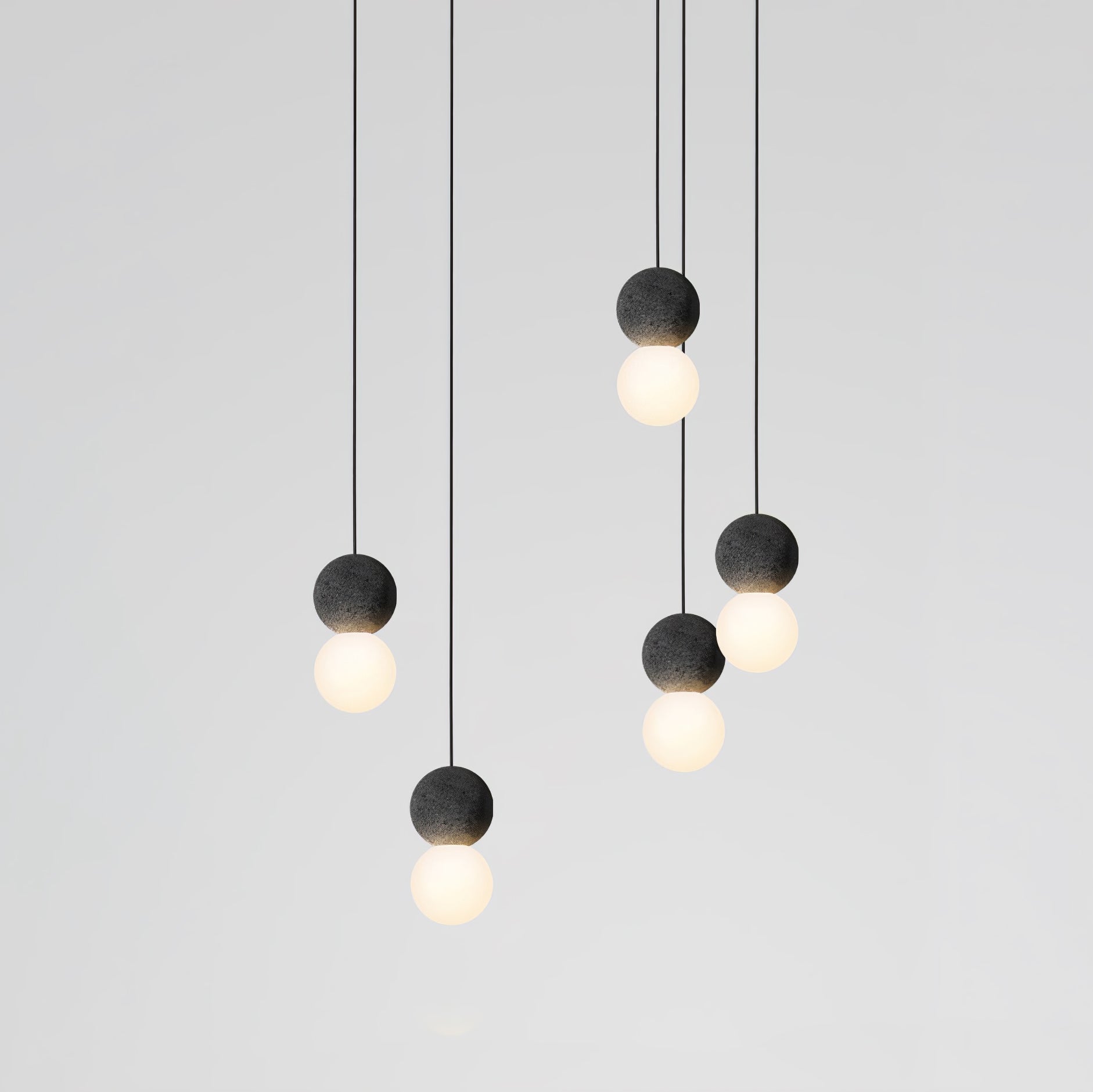 Joss Cement Minimalist Pendant Lamp-Neutral Decor