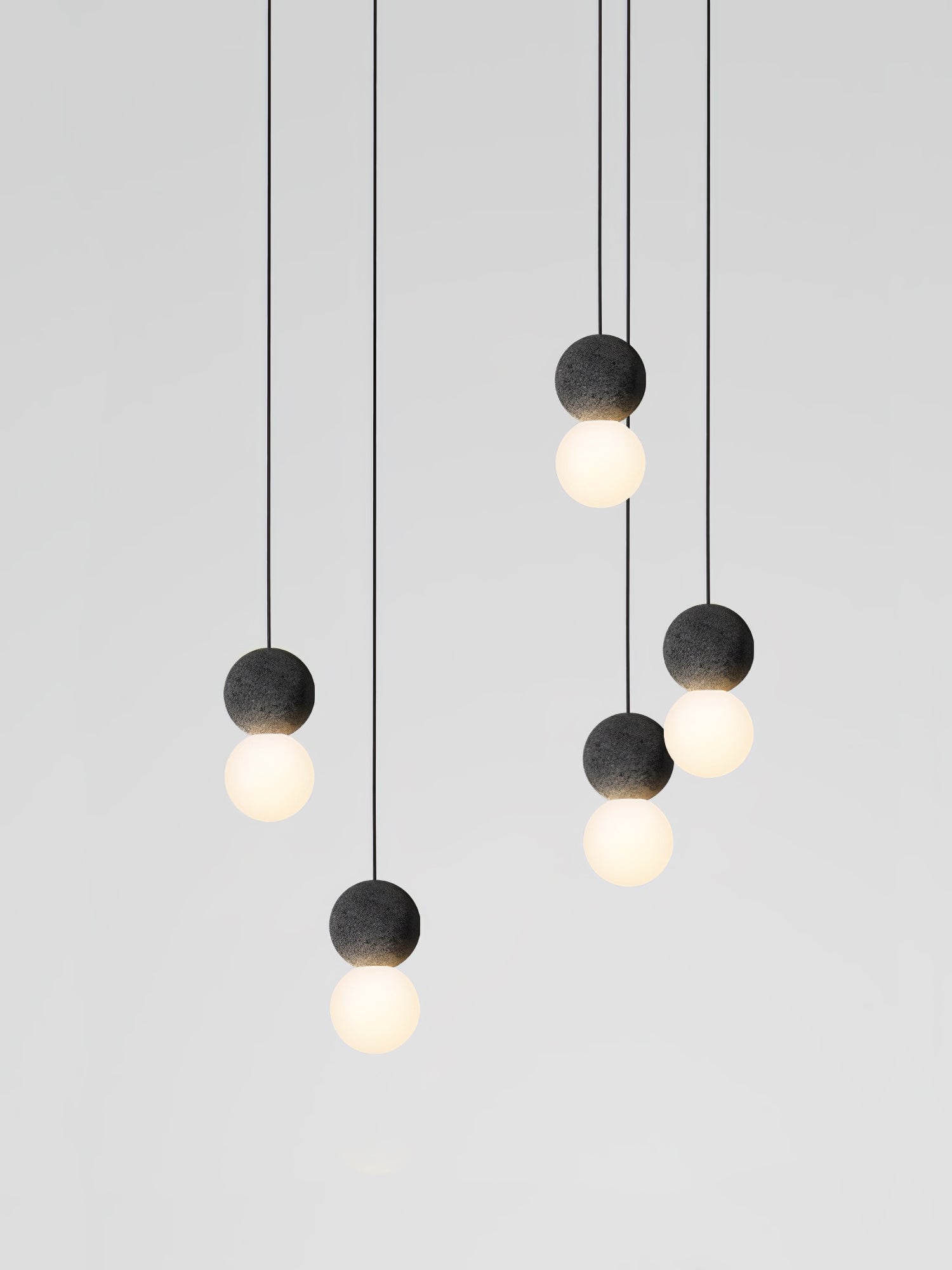 Joss Cement Minimalist Pendant Lamp-Neutral Decor