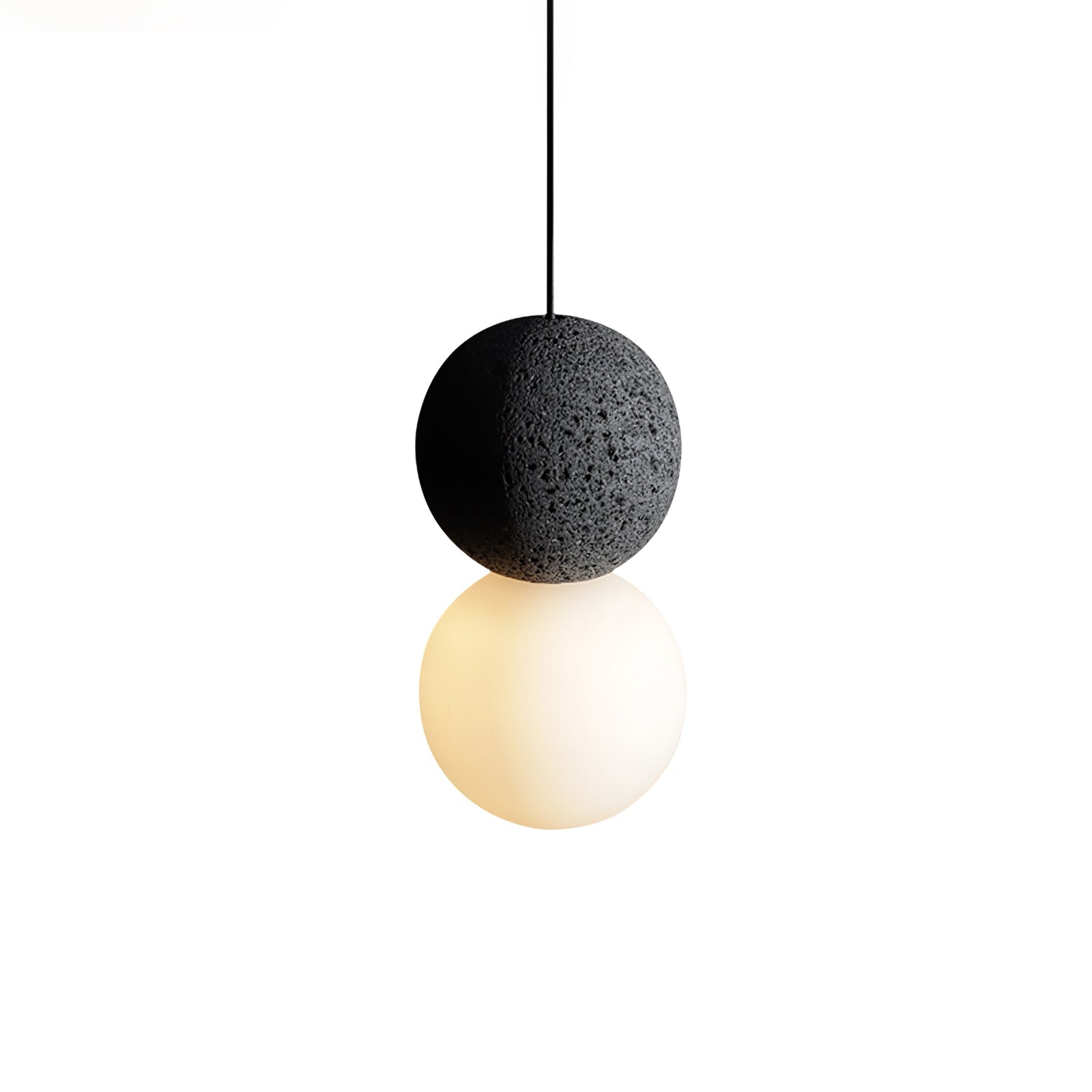 Joss Cement Minimalist Pendant Lamp-Neutral Decor