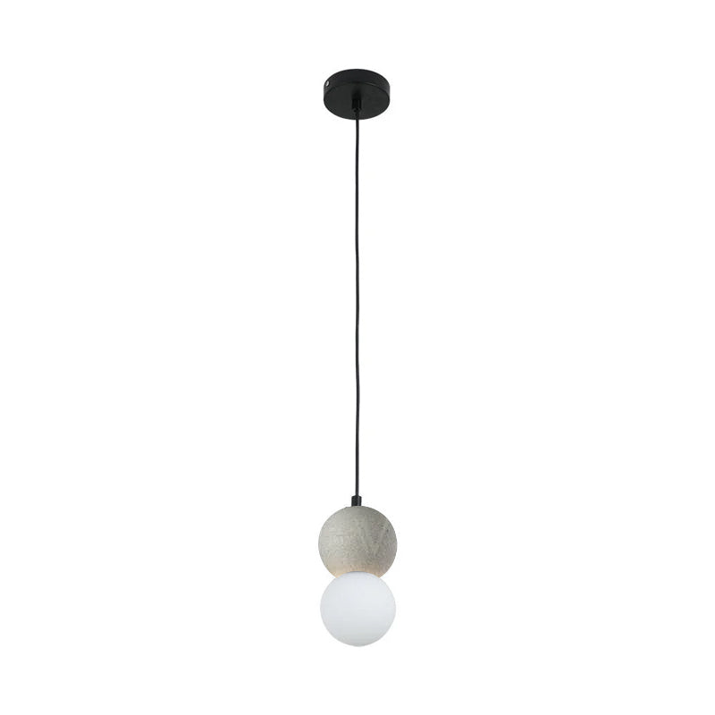 Joss Cement Minimalist Pendant Lamp-Neutral Decor