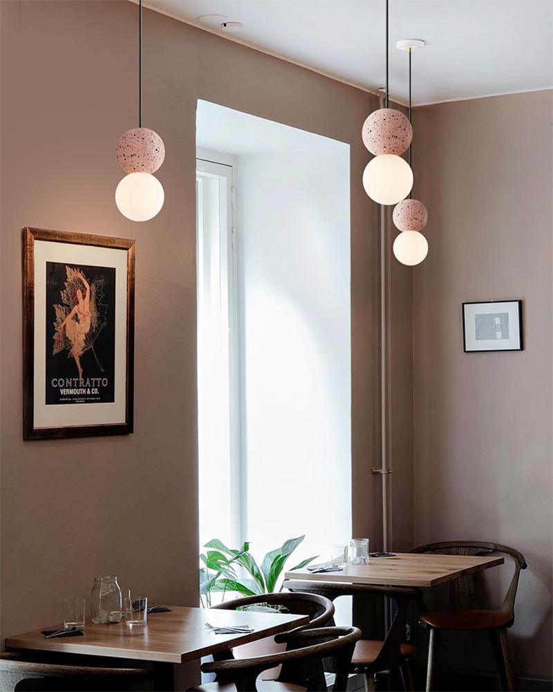 Gemma Modern Cement Pendant Light-Neutral Decor