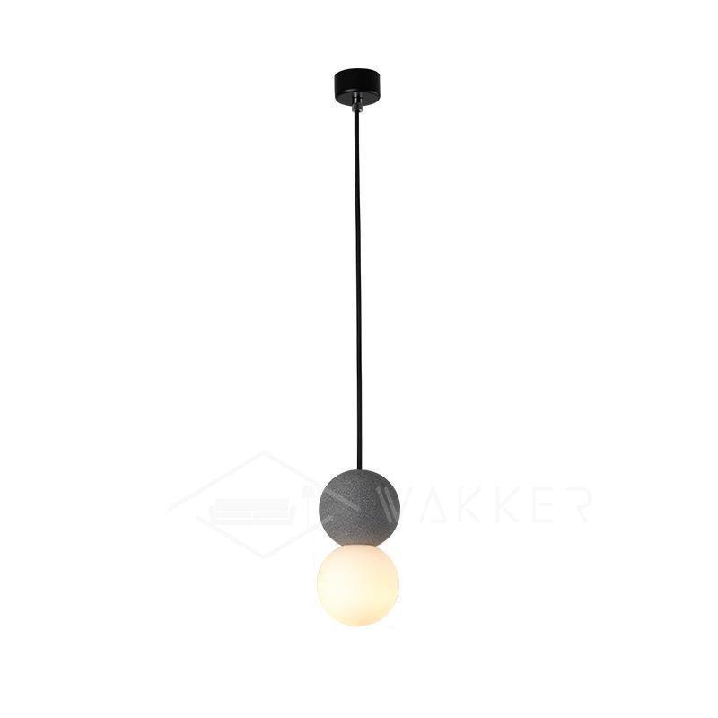 Joss Cement Minimalist Pendant Lamp-Neutral Decor