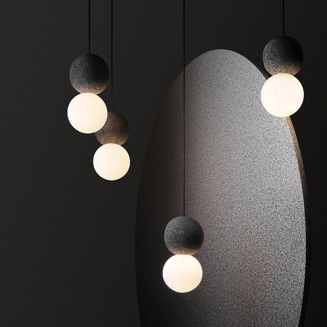 Joss Cement Minimalist Pendant Lamp-Neutral Decor
