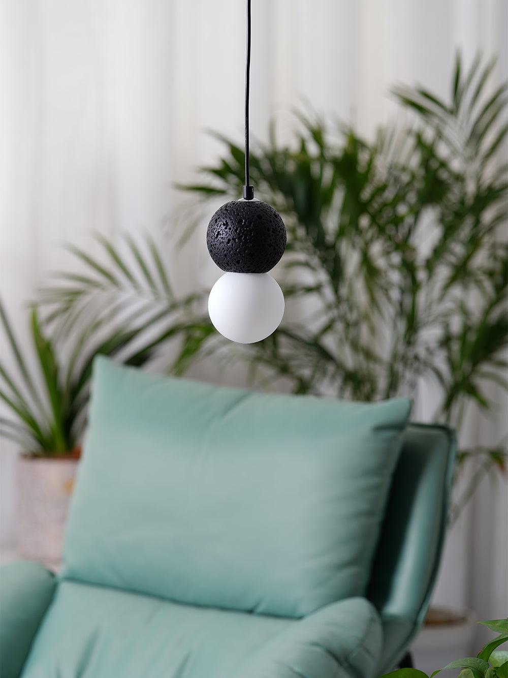Joss Cement Minimalist Pendant Lamp-Neutral Decor