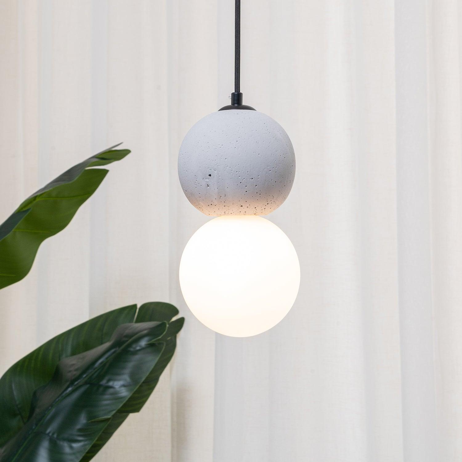 Gemma Modern Cement Pendant Light-Neutral Decor