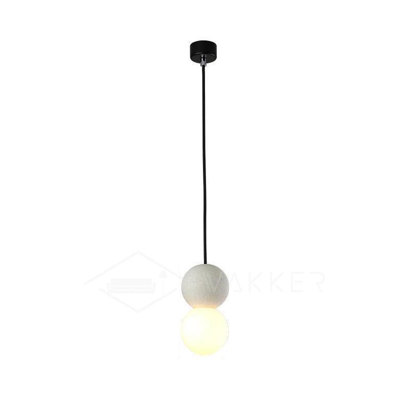 Joss Cement Minimalist Pendant Lamp-Neutral Decor
