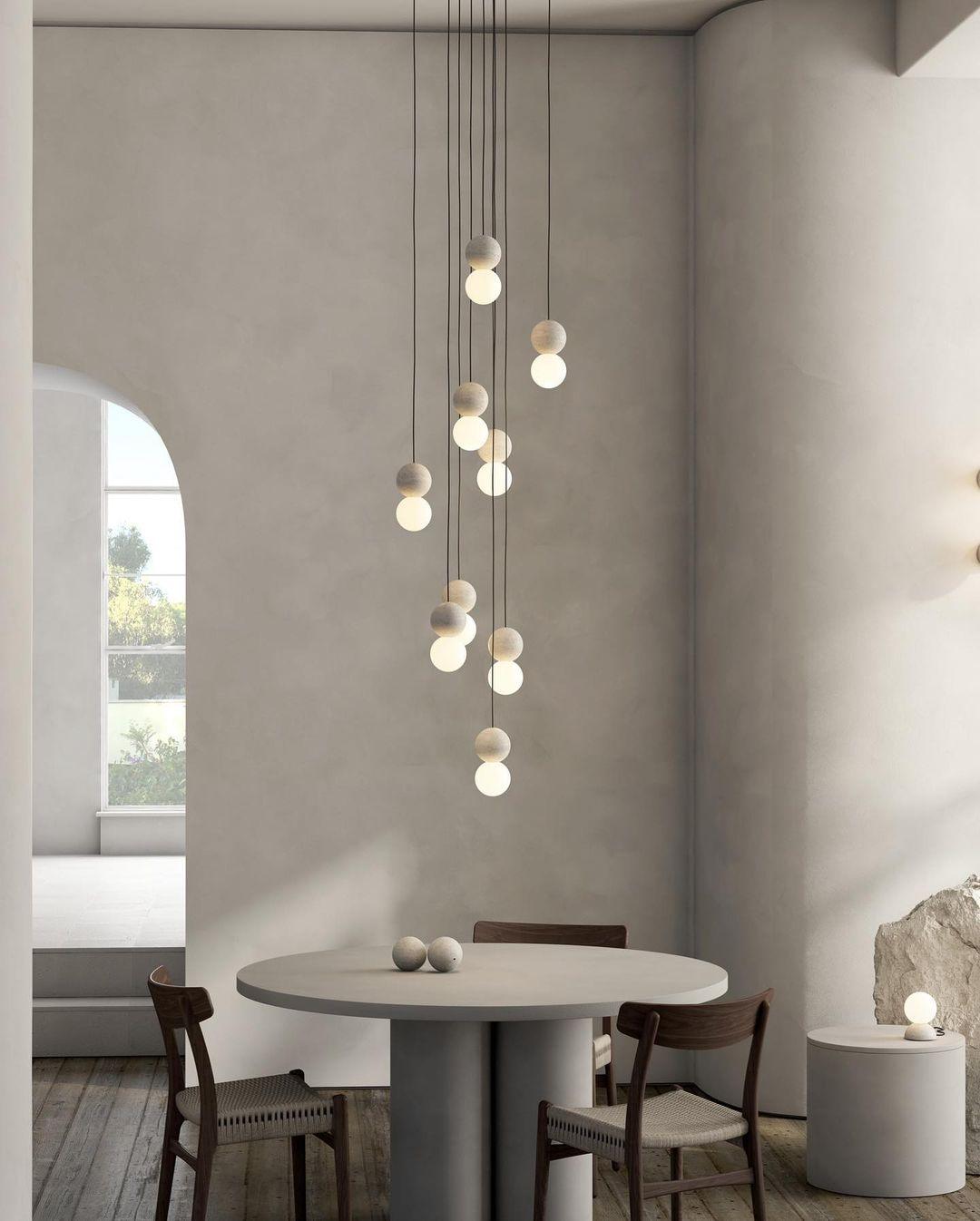 Gemma Modern Cement Pendant Light-Neutral Decor