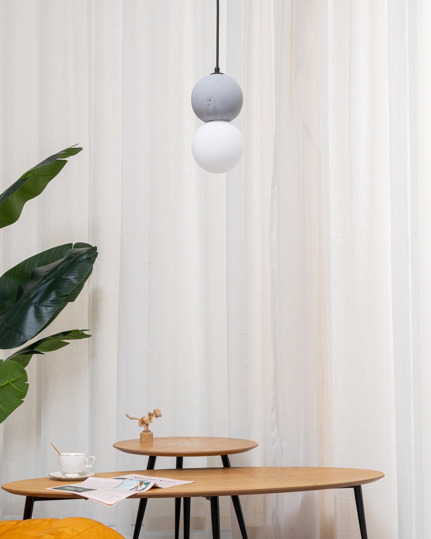 Gemma Modern Cement Pendant Light-Neutral Decor