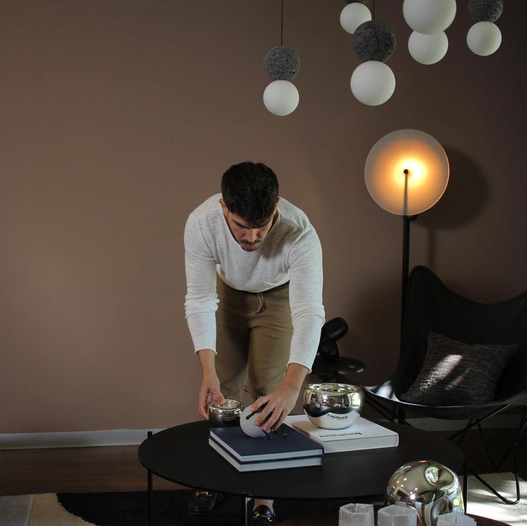 Joss Cement Minimalist Pendant Lamp-Neutral Decor