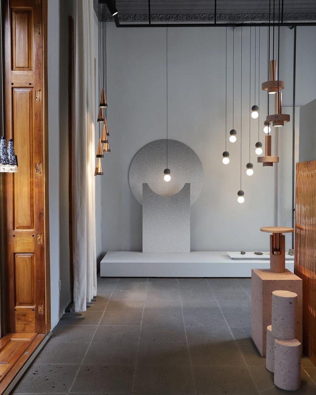 Joss Cement Minimalist Pendant Lamp-Neutral Decor
