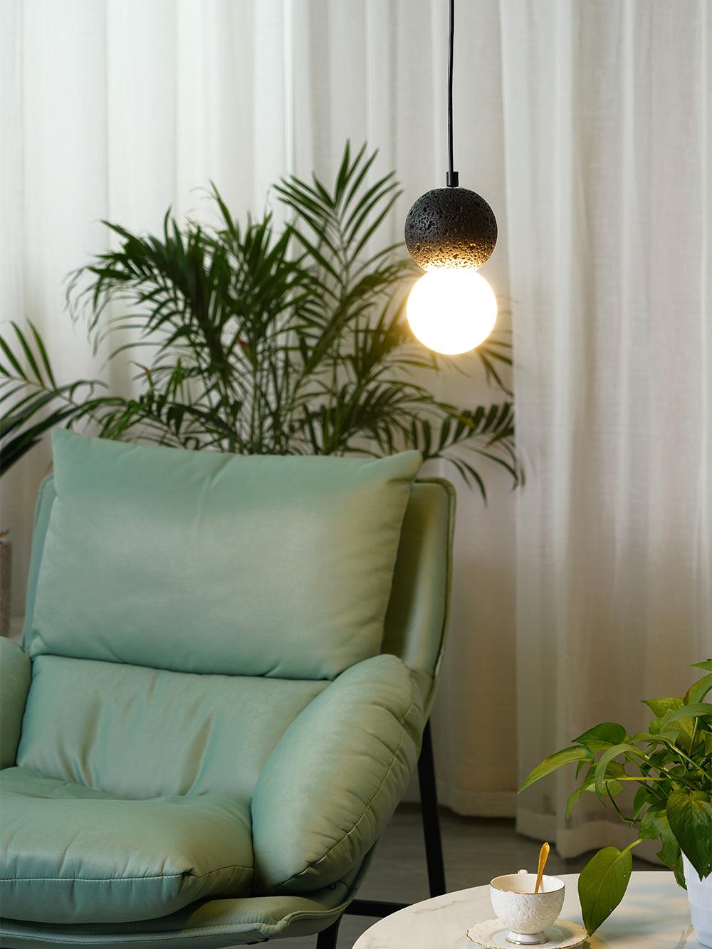 Joss Cement Minimalist Pendant Lamp-Neutral Decor
