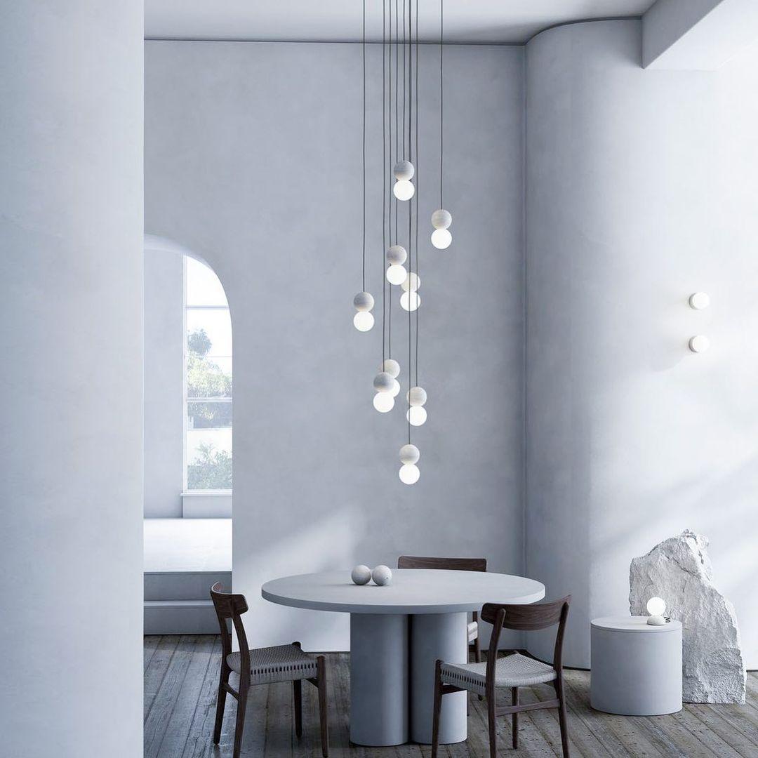 Gemma Modern Cement Pendant Light-Neutral Decor