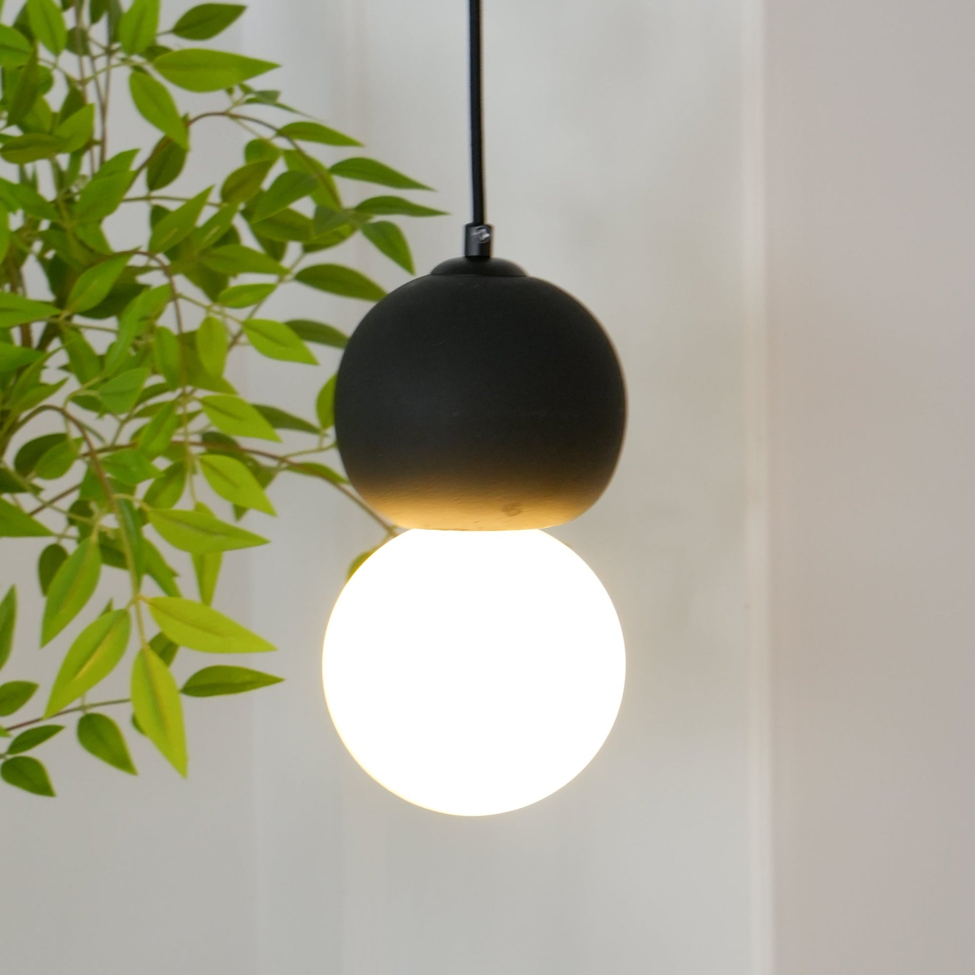Joss Cement Minimalist Pendant Lamp-Neutral Decor