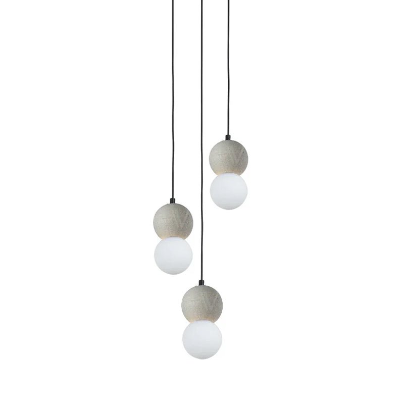 Joss Cement Minimalist Pendant Lamp-Neutral Decor