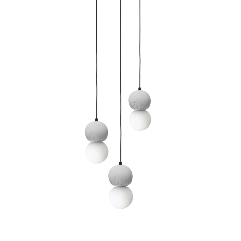 Joss Cement Minimalist Pendant Lamp-Neutral Decor