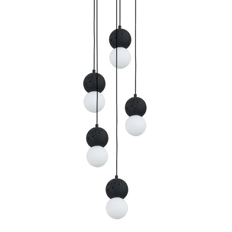 Joss Cement Minimalist Pendant Lamp-Neutral Decor