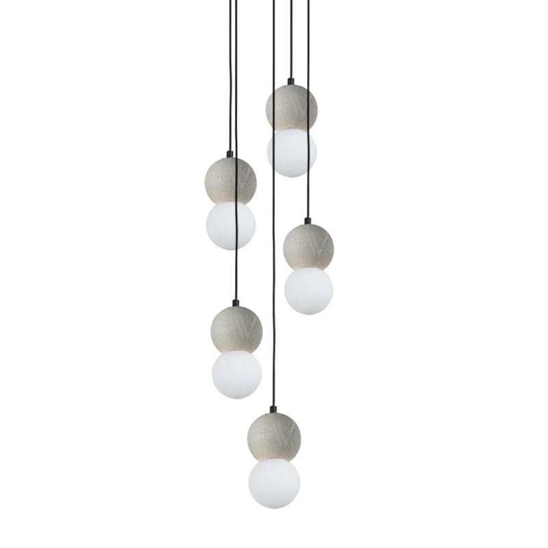 Joss Cement Minimalist Pendant Lamp-Neutral Decor